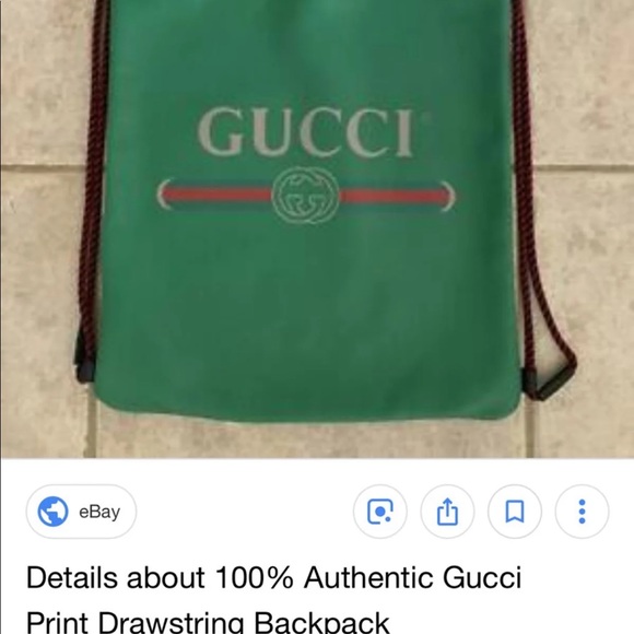 SOLD. Gucci Drawstring Back pack - Picture 6 of 6